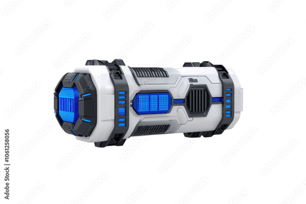 Futuristic Sci-Fi Device with Blue Accents Futuristic Sci-Fi Device with Blue Accents
