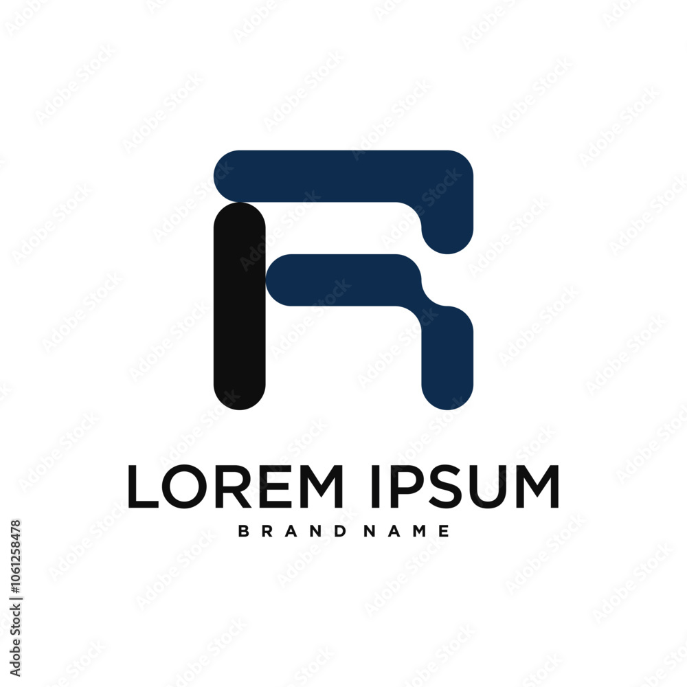 Initial letter R logo, abstract concept design. Premium Vector Initial letter R logo, abstract concept design. Premium Vector