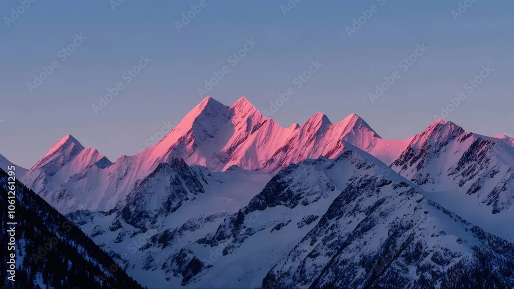 Fototapeta premium sunrise in the mountains sky