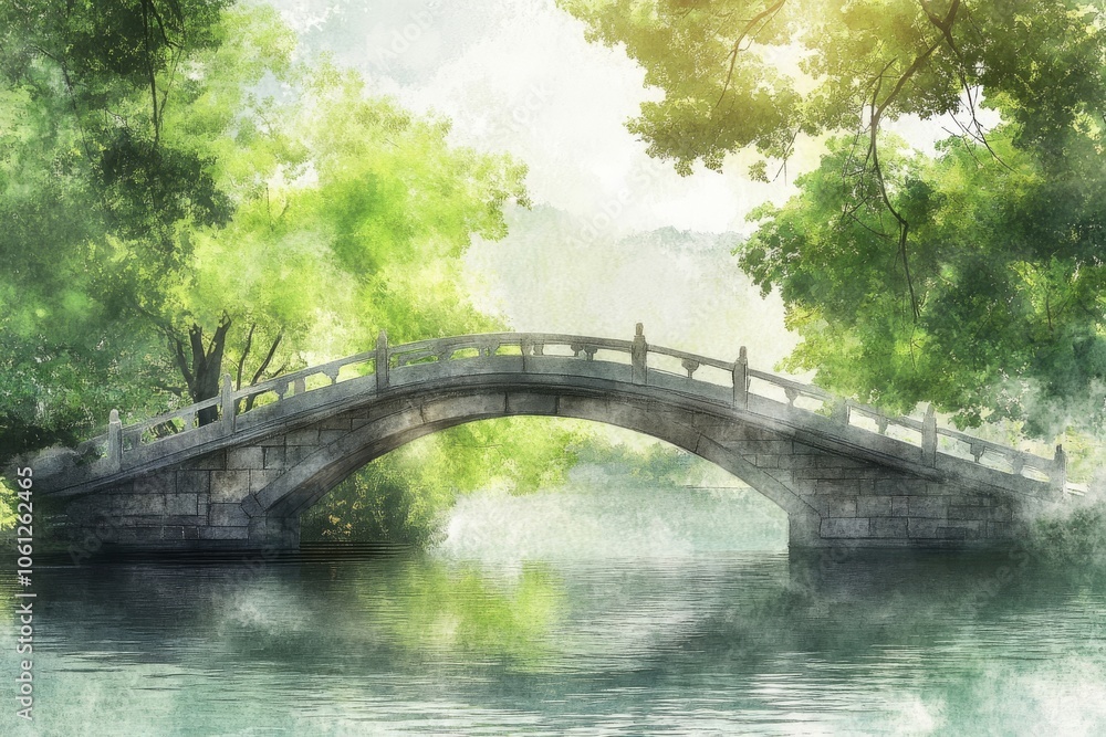 Obraz premium bridge over the river