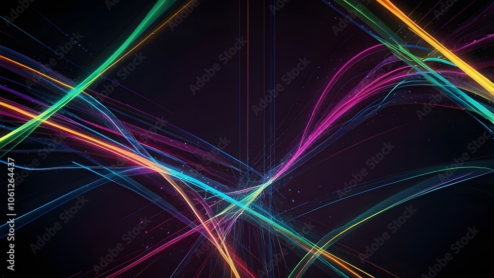 Speed movement neon abstract vector background Generative AI Speed movement neon abstract vector background Generative AI