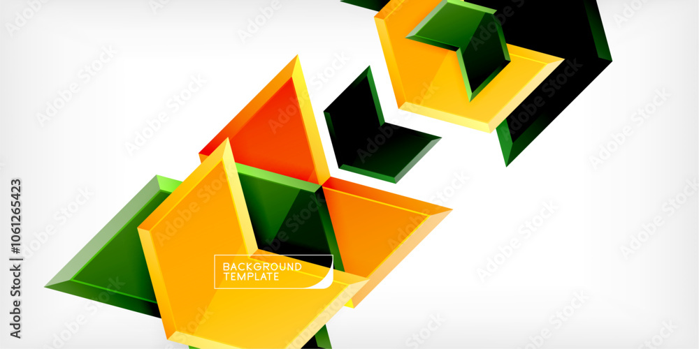 Vector 3d arrow techno design template Vector 3d arrow techno design template