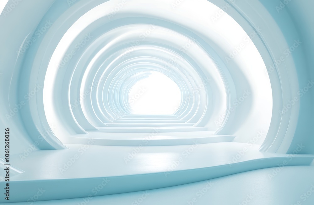 Obraz premium abstract blue tunnel