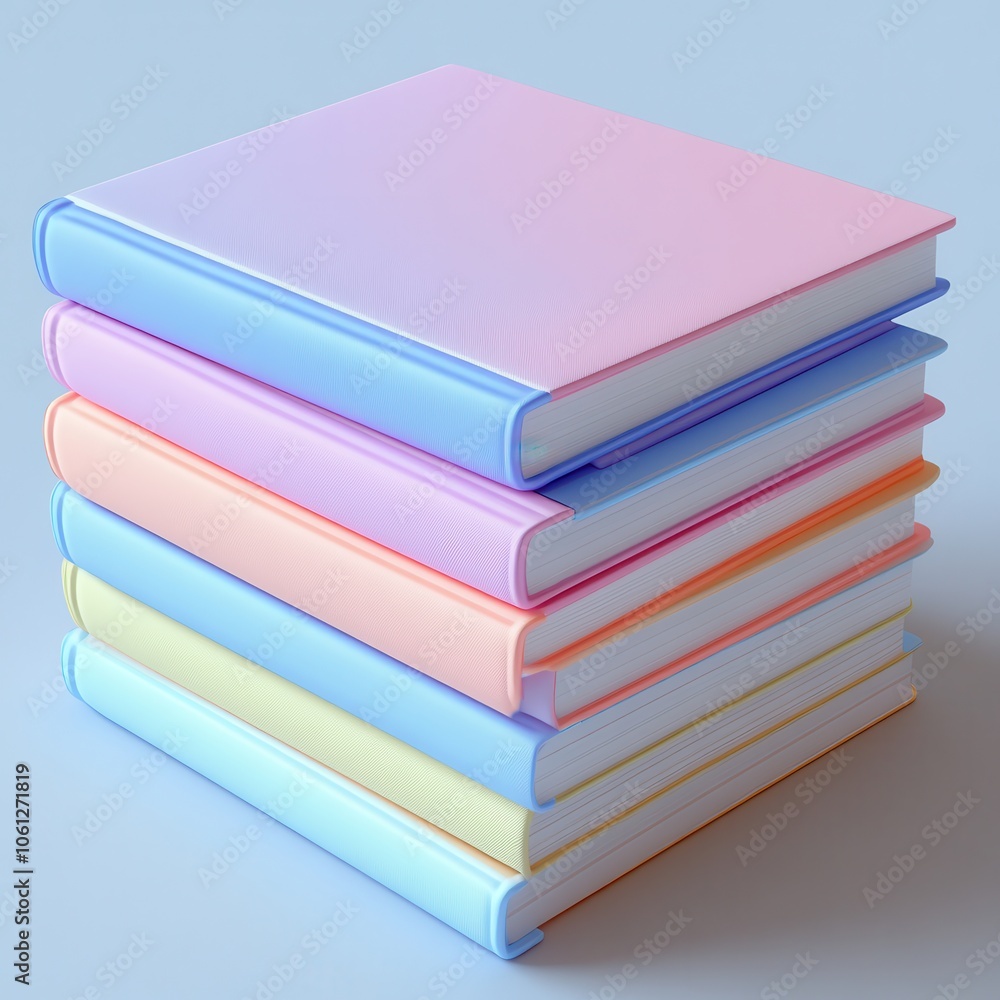 A stack of books with different colors and sizes. Generative AI A stack of books with different colors and sizes. Generative AI