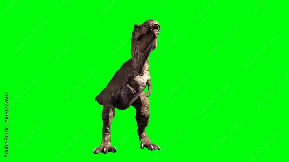 Tyrannosaurus Rex Roaring On Green Screen 33 Tyrannosaurus Rex Roaring On Green Screen 33