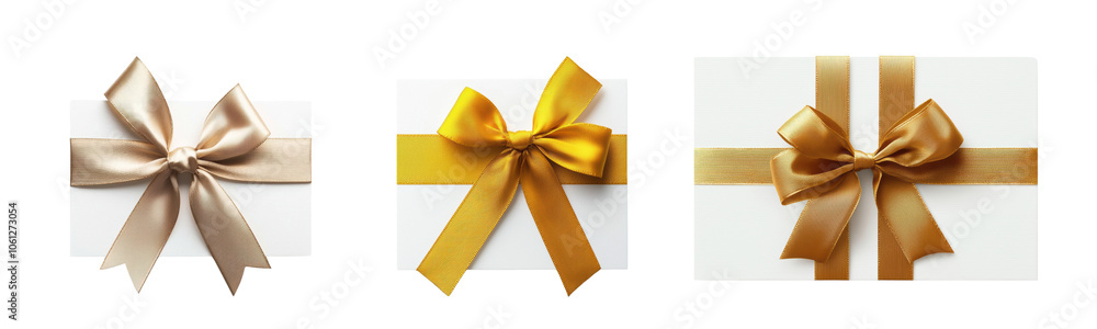 Elegant Gift Boxes with Decorative Ribbons isolated on transparent background Elegant Gift Boxes with Decorative Ribbons isolated on transparent background