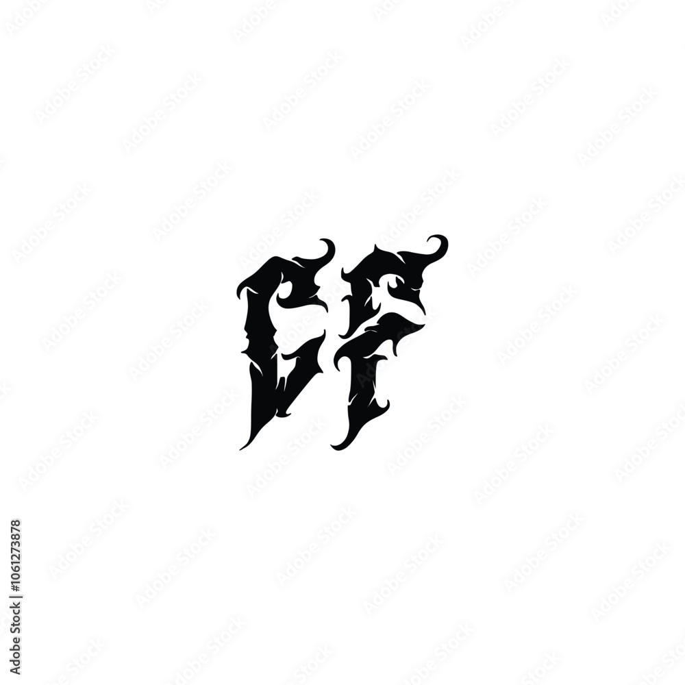CF monogram logo design letter text name symbol monochrome logotype alphabet character simple logo CF monogram logo design letter text name symbol monochrome logotype alphabet character simple logo