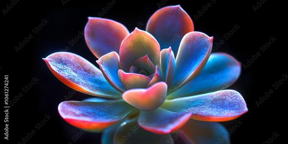 Neon Succulent Close-Up with Glowing Petals
Neon Succulent Close-Up with Glowing Petals