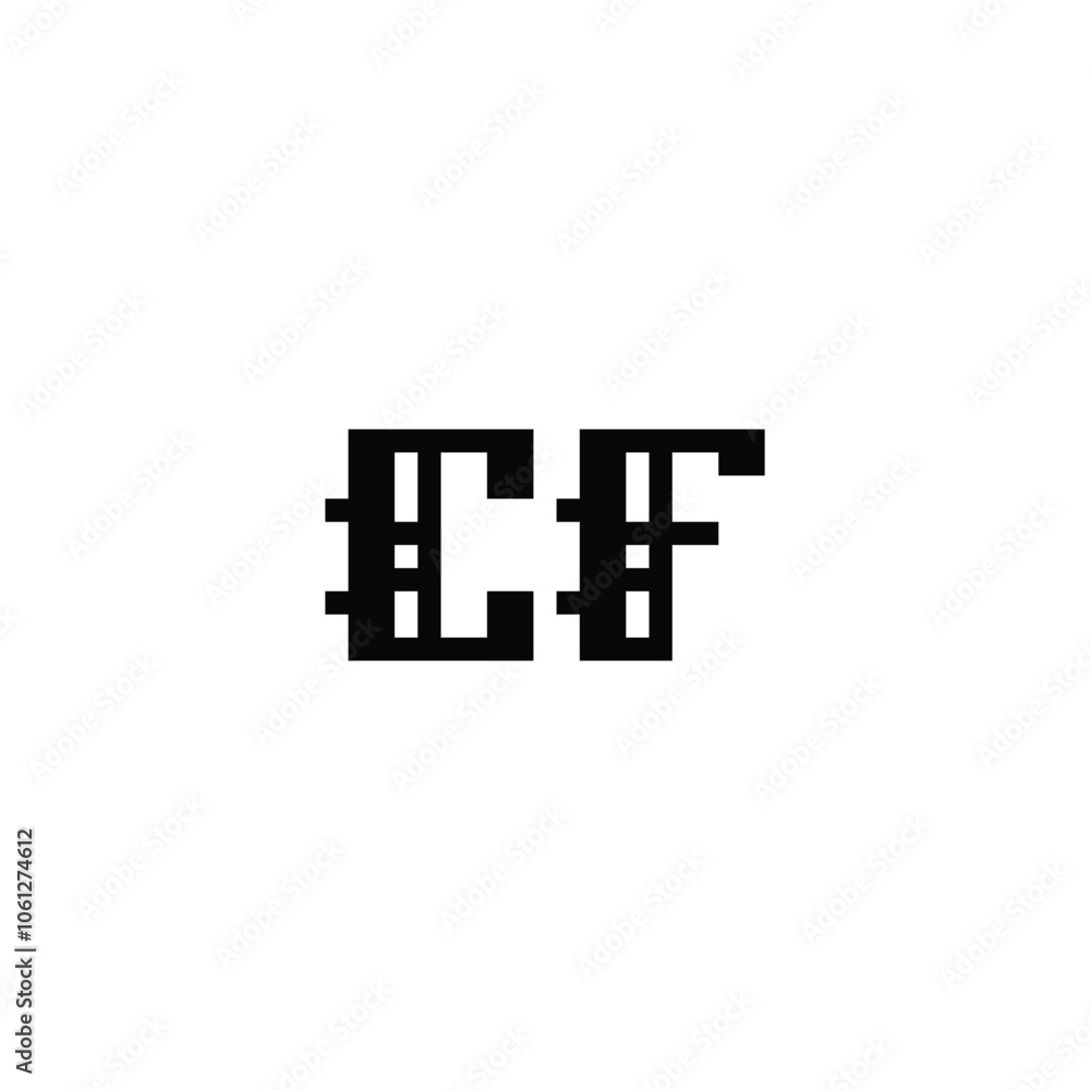 CF monogram logo design letter text name symbol monochrome logotype alphabet character simple logo CF monogram logo design letter text name symbol monochrome logotype alphabet character simple logo
