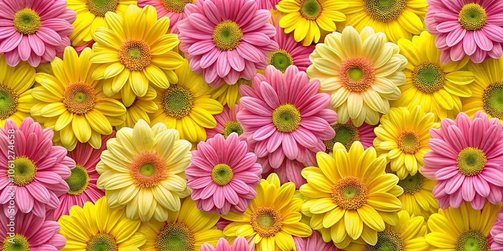 Drone Shot Daisy Floral Seamless Pattern - Spring Home Decor Drone Shot Daisy Floral Seamless Pattern - Spring Home Decor