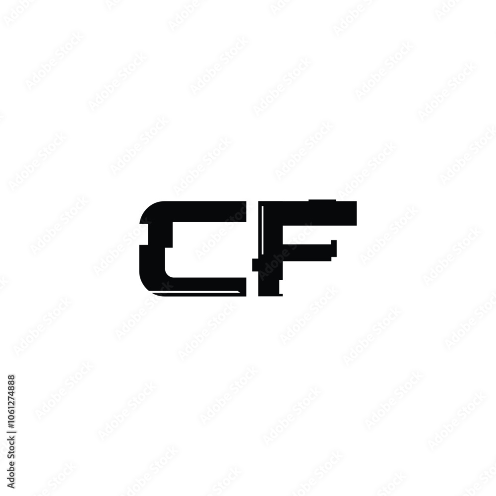 CF monogram logo design letter text name symbol monochrome logotype alphabet character simple logo CF monogram logo design letter text name symbol monochrome logotype alphabet character simple logo