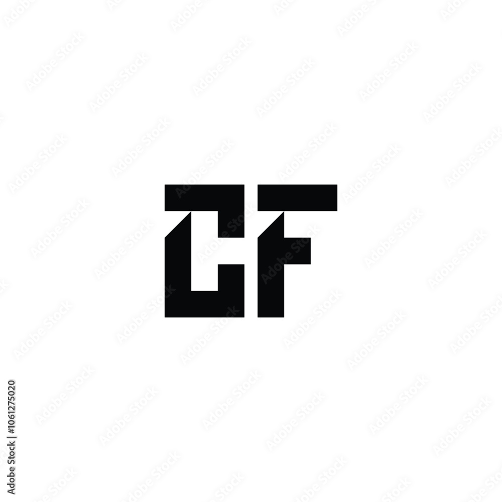 CF monogram logo design letter text name symbol monochrome logotype alphabet character simple logo CF monogram logo design letter text name symbol monochrome logotype alphabet character simple logo