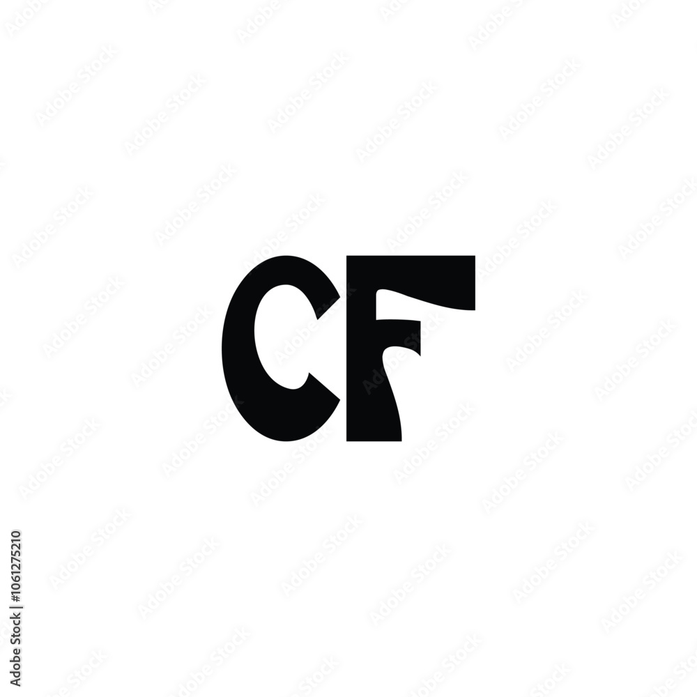 CF monogram logo design letter text name symbol monochrome logotype alphabet character simple logo CF monogram logo design letter text name symbol monochrome logotype alphabet character simple logo