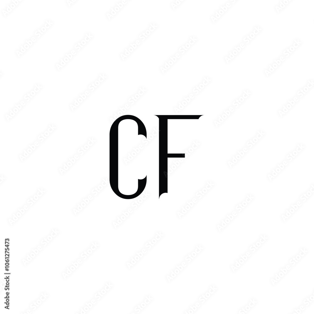 CF monogram logo design letter text name symbol monochrome logotype alphabet character simple logo CF monogram logo design letter text name symbol monochrome logotype alphabet character simple logo