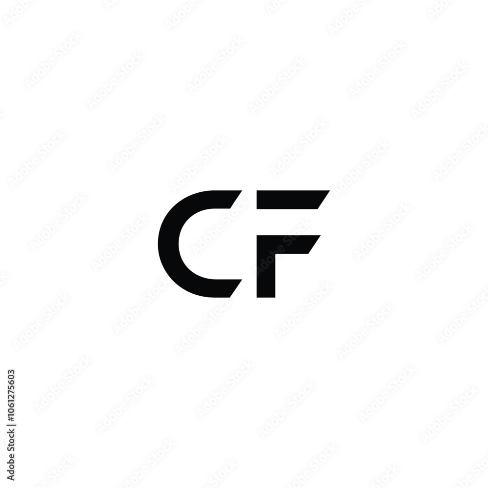 CF monogram logo design letter text name symbol monochrome logotype alphabet character simple logo CF monogram logo design letter text name symbol monochrome logotype alphabet character simple logo