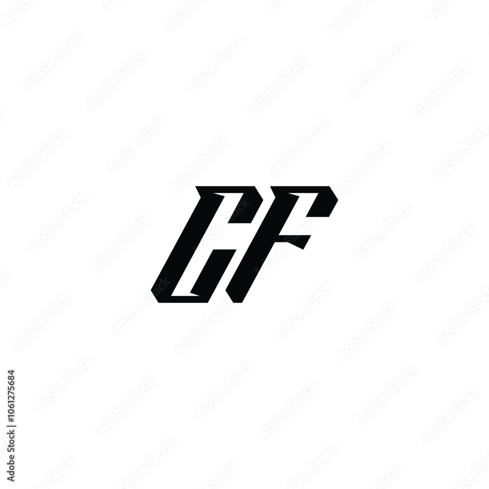 CF monogram logo design letter text name symbol monochrome logotype alphabet character simple logo CF monogram logo design letter text name symbol monochrome logotype alphabet character simple logo