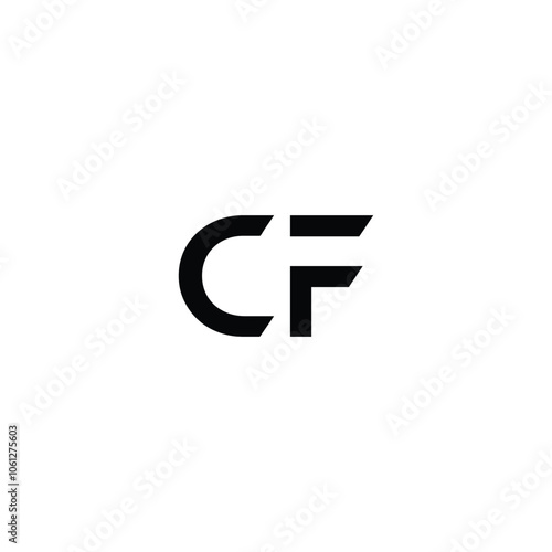 CF monogram logo design letter text name symbol monochrome logotype alphabet character simple logo