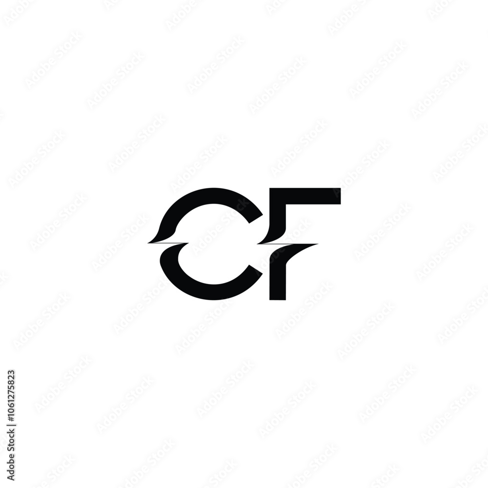 CF monogram logo design letter text name symbol monochrome logotype alphabet character simple logo CF monogram logo design letter text name symbol monochrome logotype alphabet character simple logo