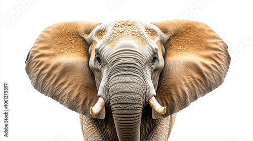 isolated Africa elephant