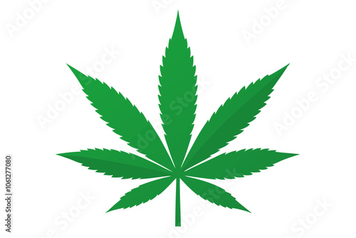 Cannabis leaf | isolated vector illustration on white background