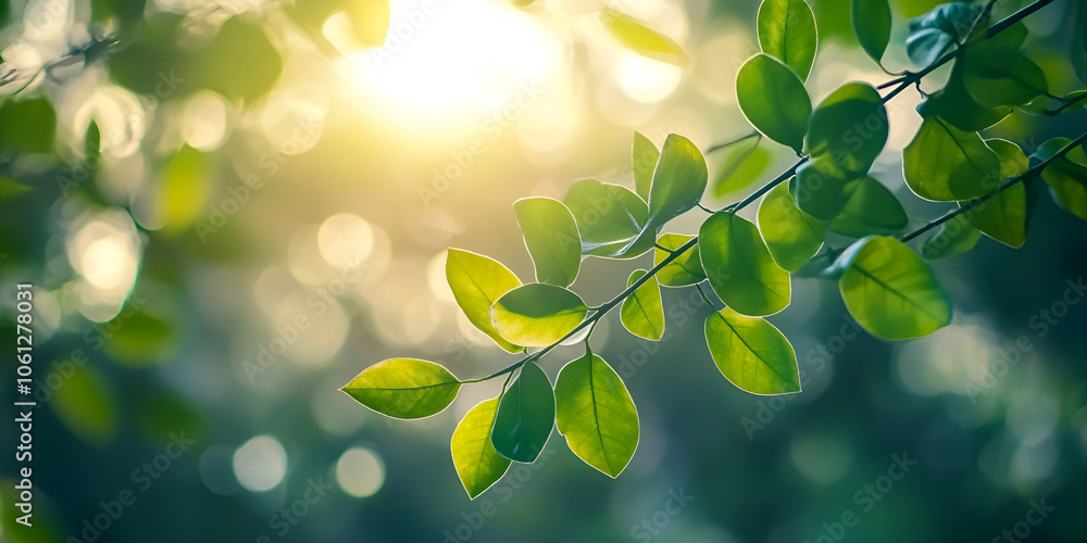 Sun-Kissed Branch with Green Leaves
Sun-Kissed Branch with Green Leaves