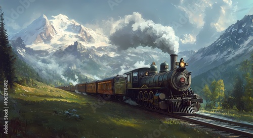 train in the mountains