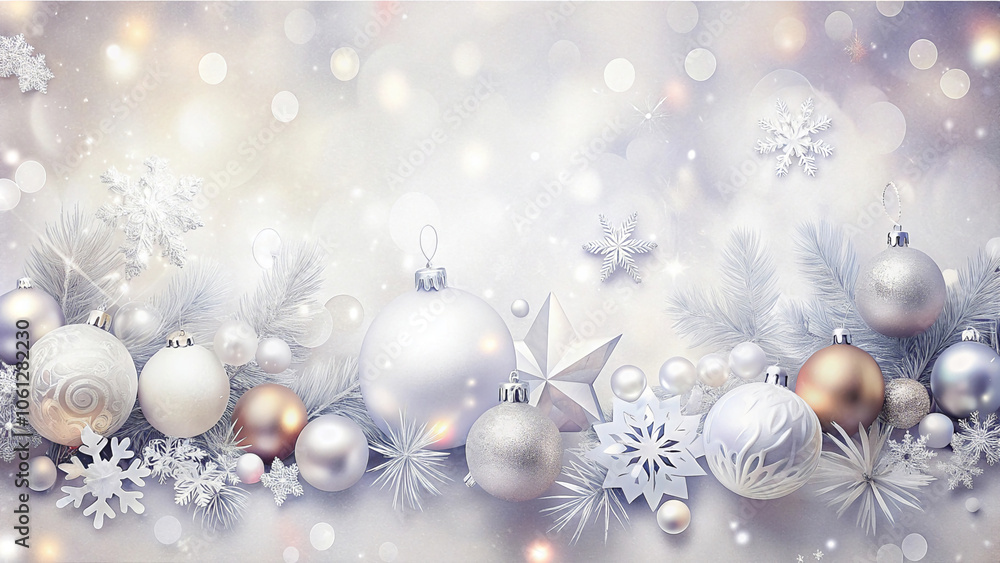christmas background with balls and snowflakes christmas background with balls and snowflakes
