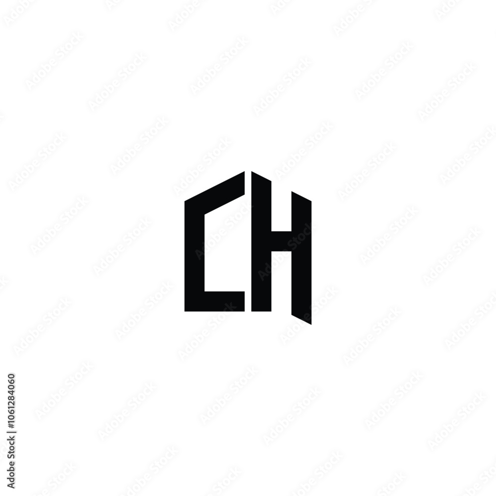 CH monogram logo design letter text name symbol monochrome logotype alphabet character simple logo CH monogram logo design letter text name symbol monochrome logotype alphabet character simple logo