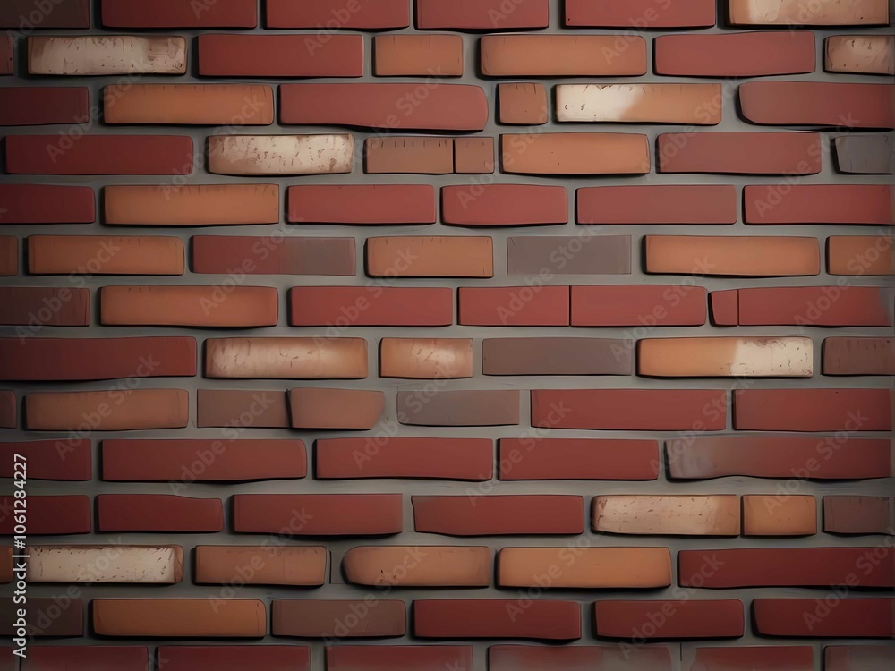 Fototapeta premium Weathered brick wall texture, perfect for retro backgrounds, rustic decor, and construction projects