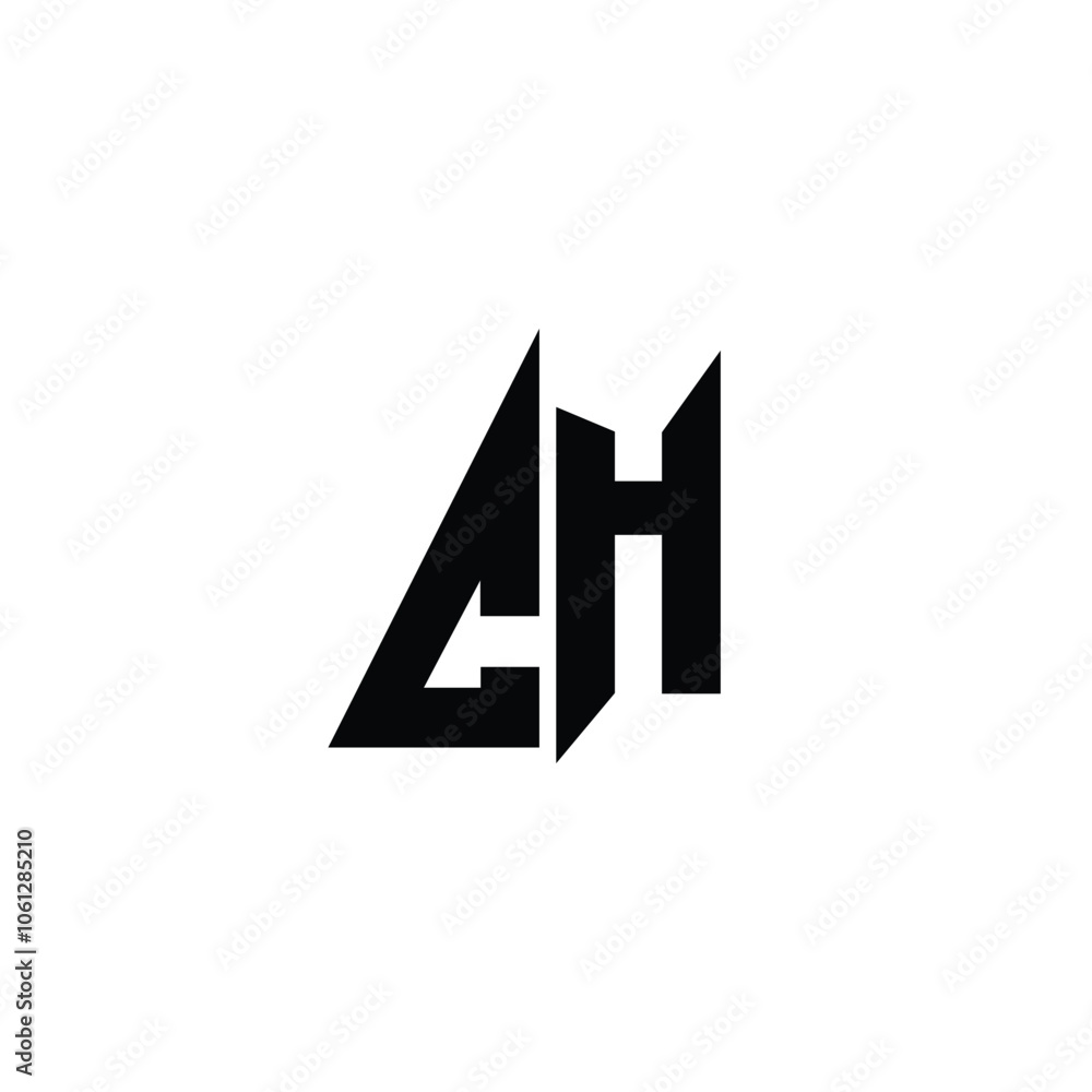CH monogram logo design letter text name symbol monochrome logotype alphabet character simple logo CH monogram logo design letter text name symbol monochrome logotype alphabet character simple logo