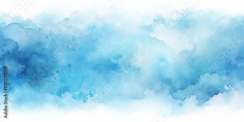 Soft and serene watercolor abstract background in shades of blue