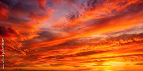 Tranquil background of red and orange gradient sky