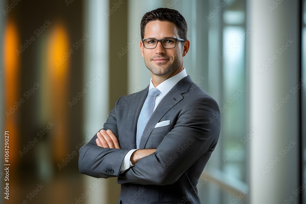 Fototapeta premium Professional man showcases confidence