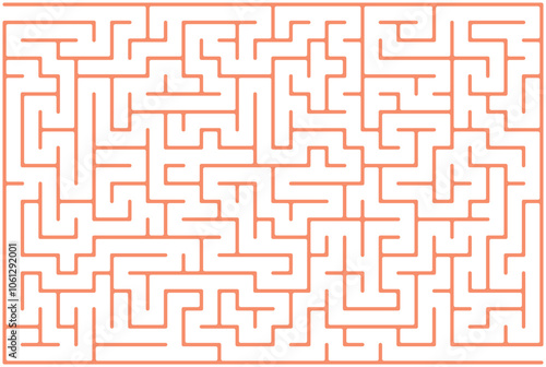Seamless geometric maze pattern illustration, a vector labyrinth design for wallpaper and puzzle backgrounds