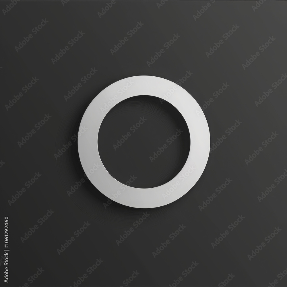 Minimalistic circular logo design in white against dark background, showcasing simplicity and elegance. This geometric graphic is perfect for modern branding Minimalistic circular logo design in white against dark background, showcasing simplicity and elegance. This geometric graphic is perfect for modern branding