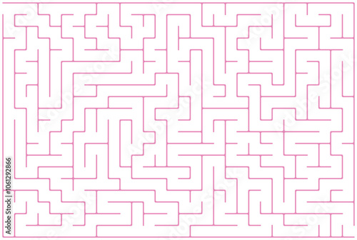 Seamless geometric maze pattern illustration, a vector labyrinth design for wallpaper and puzzle backgrounds