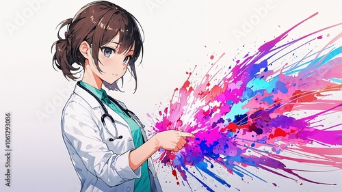 A Skilled Anime Nurse in Uniform Helping Patients Feel Safe and Secure in a Healthcare Setting anime wallpaper