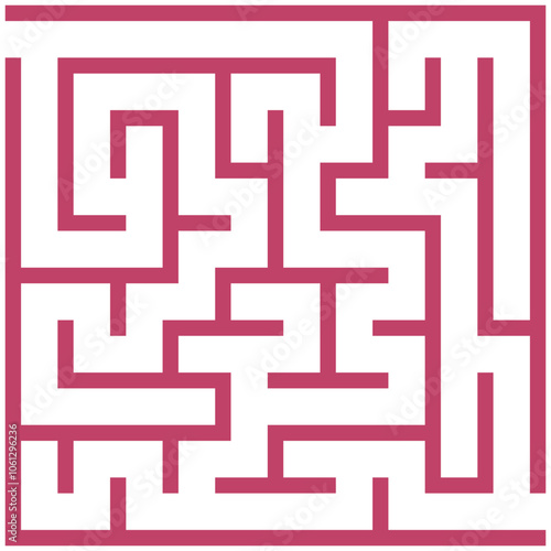 Seamless geometric maze pattern illustration, a vector labyrinth design for wallpaper and puzzle backgrounds