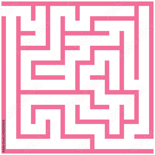 Seamless geometric maze pattern illustration, a vector labyrinth design for wallpaper and puzzle backgrounds
