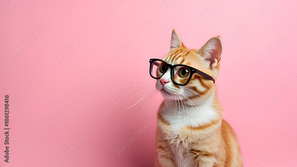 Fototapeta premium cat with a red heart