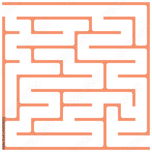 Seamless geometric maze pattern illustration, a vector labyrinth design for wallpaper and puzzle backgrounds