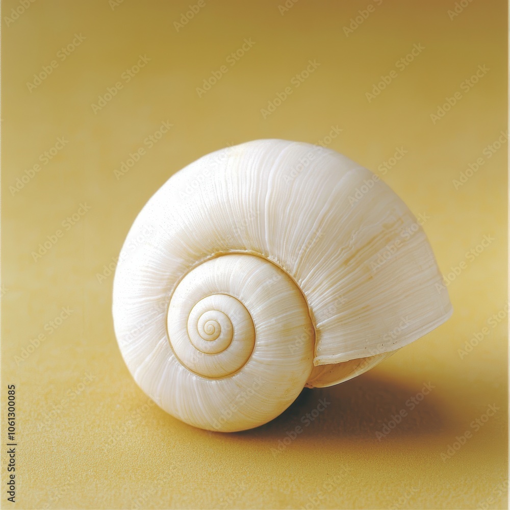 Close-up of Organic Snail Shell with Spiral Texture Close-up of Organic Snail Shell with Spiral Texture