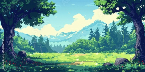 Colorful Pixelated Background. High-Detailed Wallpaper