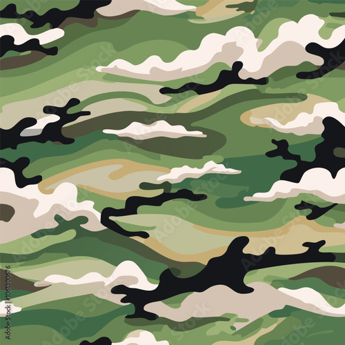 Camouflage seamless pattern