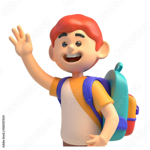 Character A cartoon boy 3D