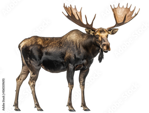 Wallpaper Mural Majestic Moose with Large Antlers in Natural Pose Torontodigital.ca