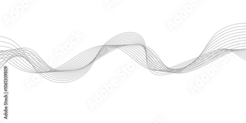 Abstract multicolor gradient wave lines vector background, twisted curve lines and blend effect, frequency sound wave lines, 3d contour line patterned background illustration.	