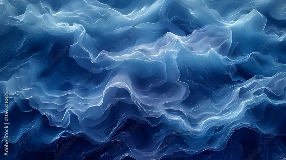 Abstract Blue Wave Background Illustration Abstract Blue Wave Background Illustration