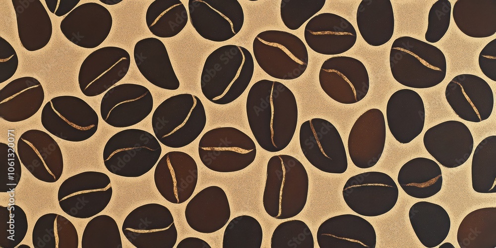 Dark Brown Coffee Bean Pattern for Backgrounds Dark Brown Coffee Bean Pattern for Backgrounds