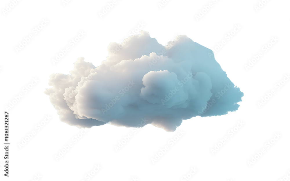 Cloud isolated on transparent background, Cutout clean white cloud transparent background,3d rendering,Collection of random shapes of abstract clouds,white cloud,white natural cloud element,png,Ai